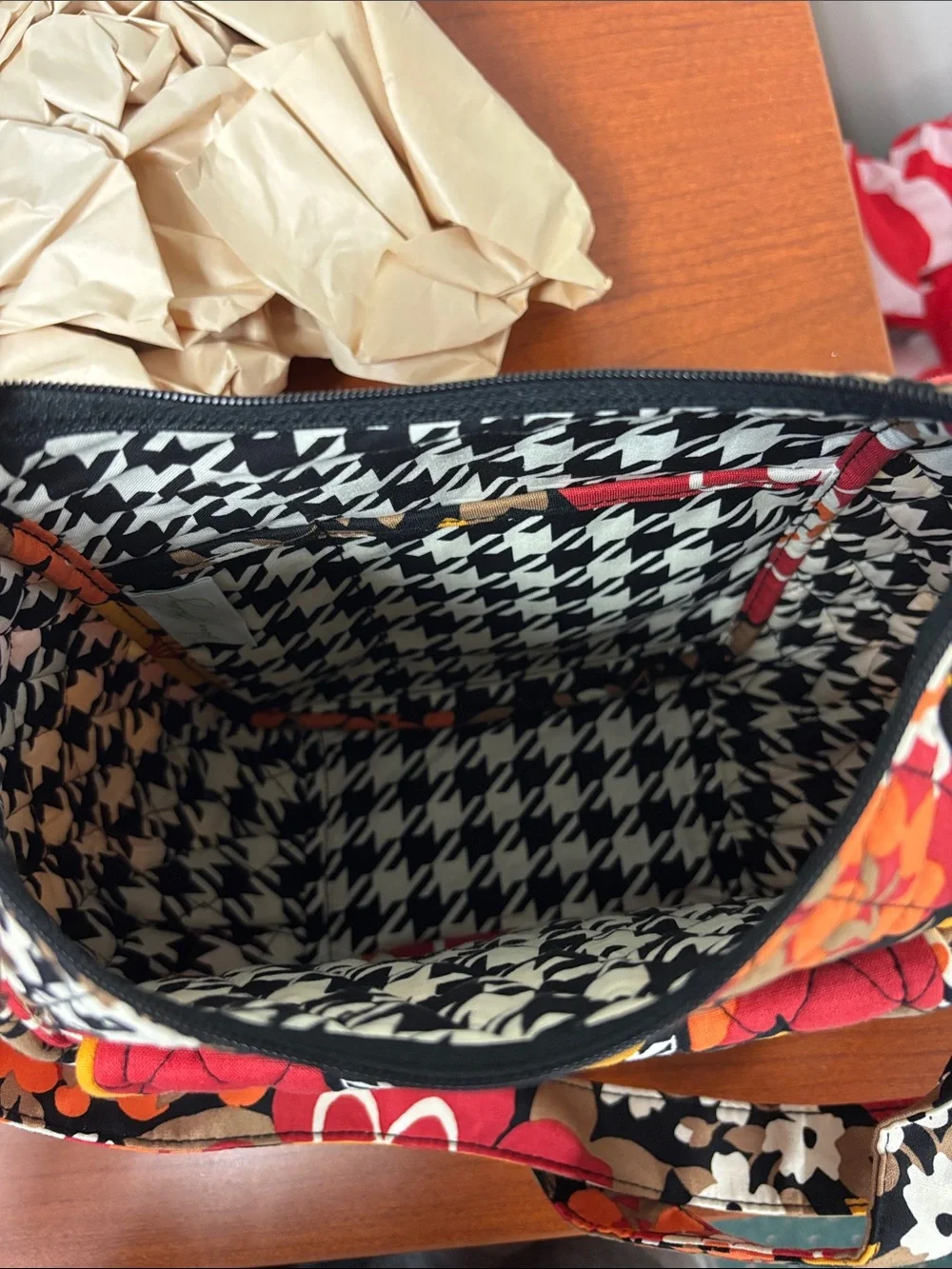 Vera Bradley Bittersweet Quilted Crossbody in Red Multi Floral